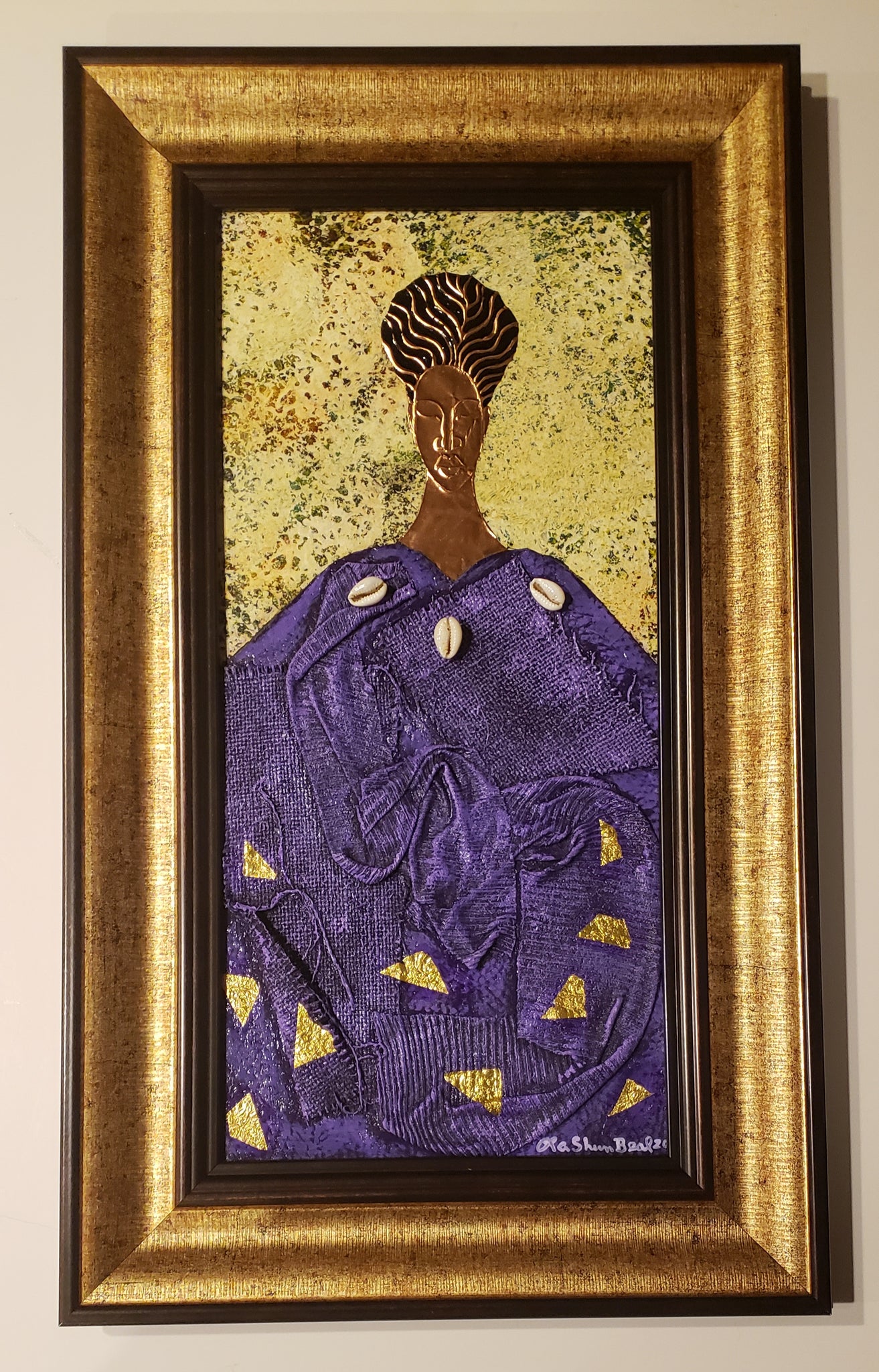 Queen #59 Mixed Media Original Framed