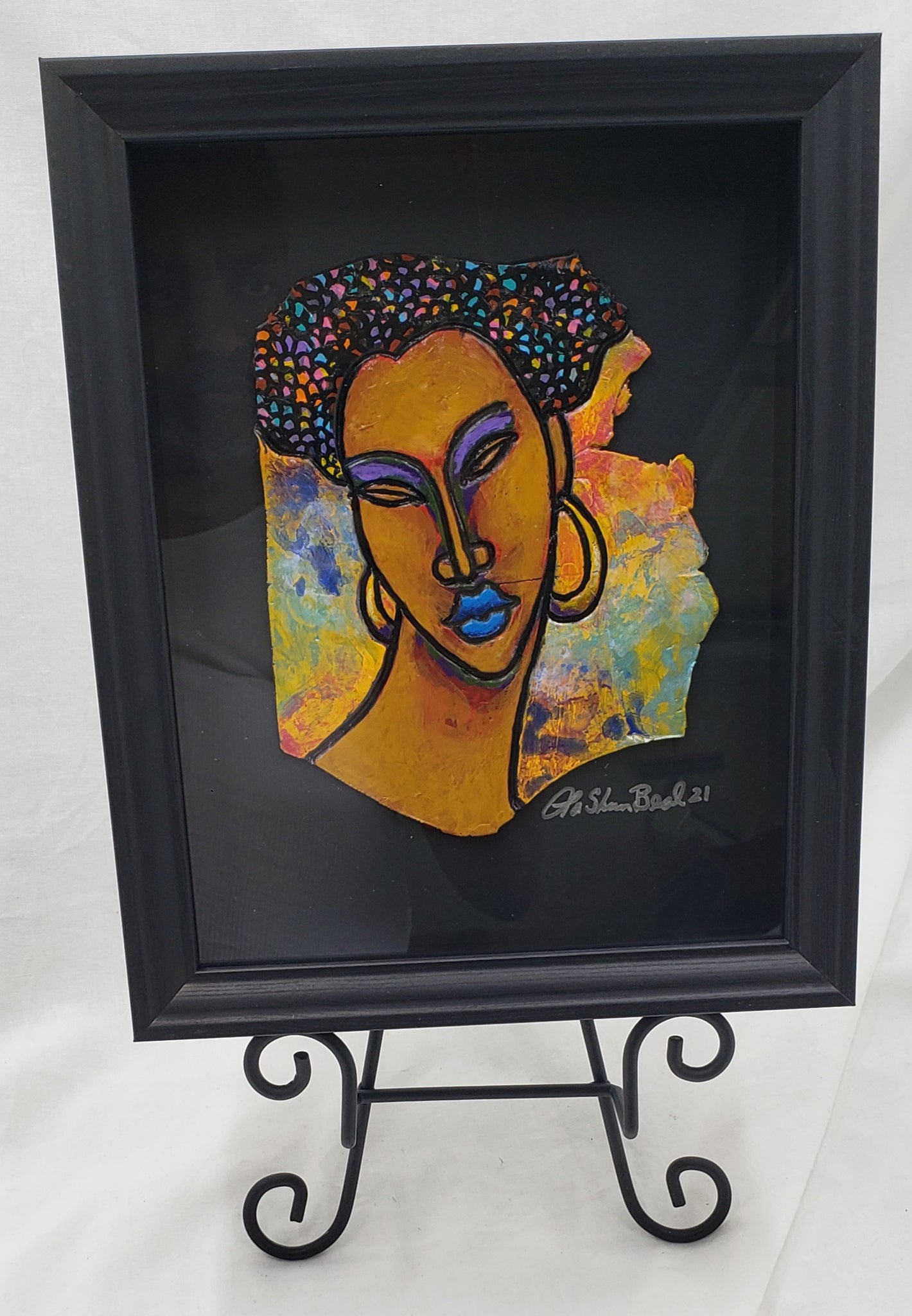 Queen #68 Clay Art Framed Original