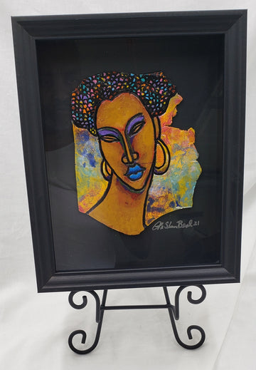 Queen #68 Clay Art Framed Original