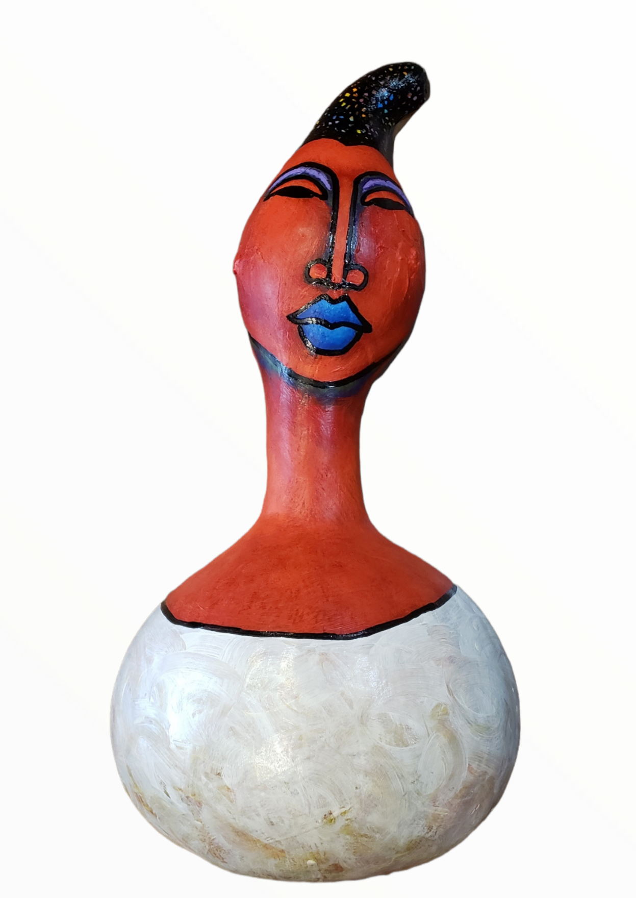Queen #76 Acrylic Paint on Gourd Art Original
