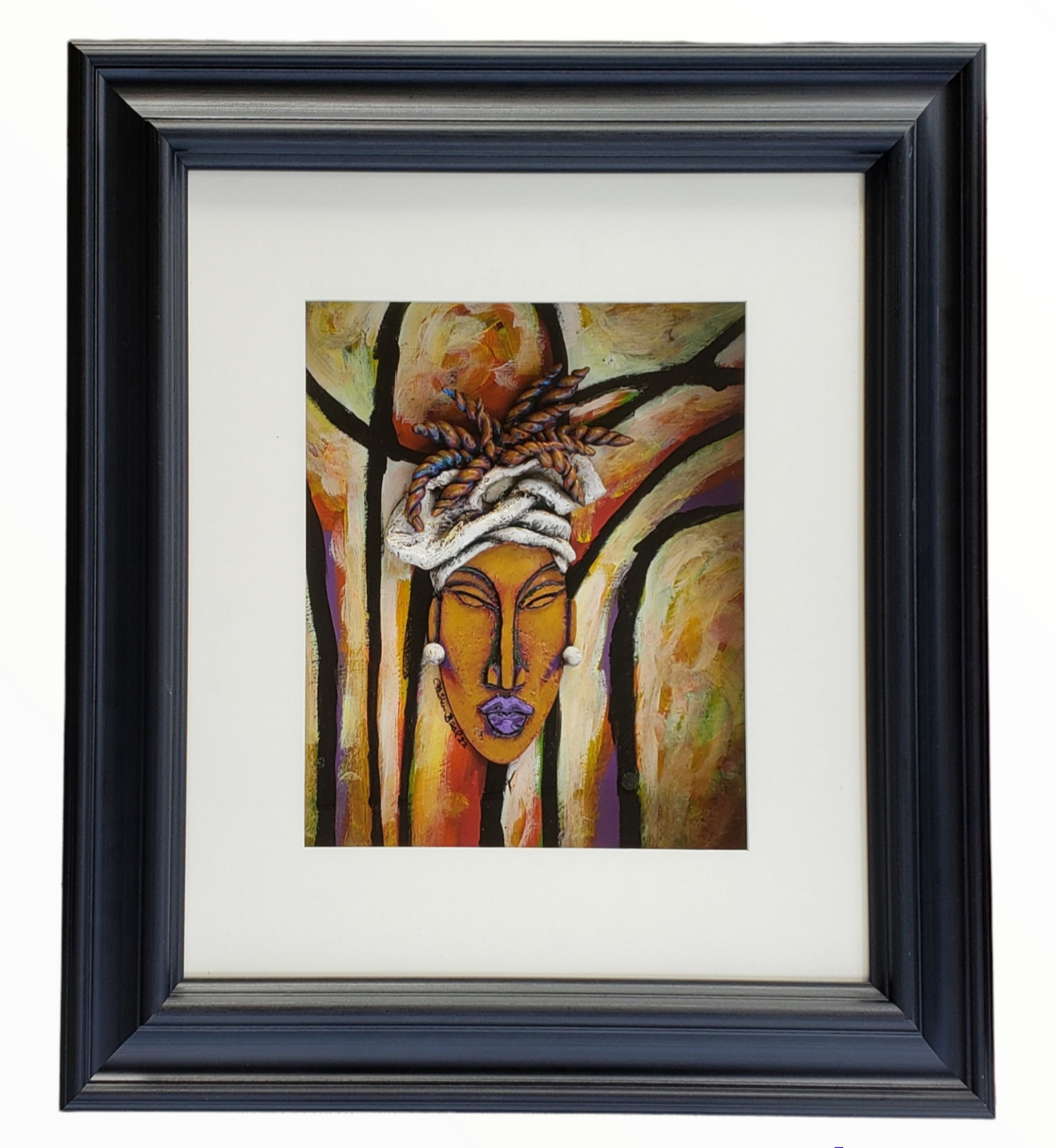 Queen #81 Mixed Media Original Framed