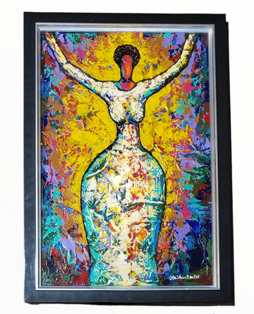 Rejoice #6 Acrylic Paint On Canvas Art Original Framed