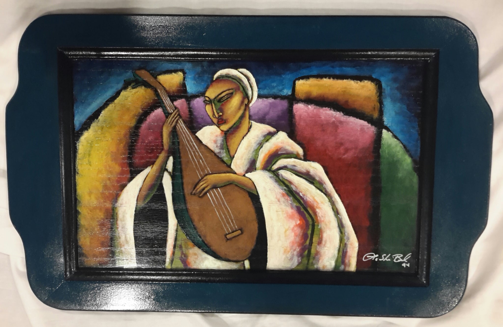 Serving Tray Original Acrylic Paint On Wood