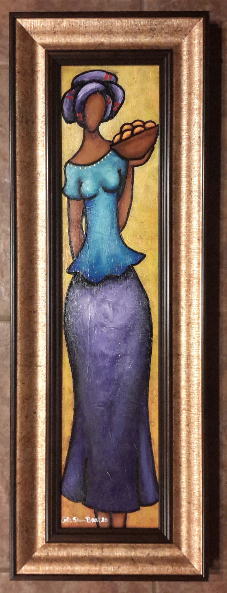 Sister #4 Acrylic Paint On Wood Framed Original