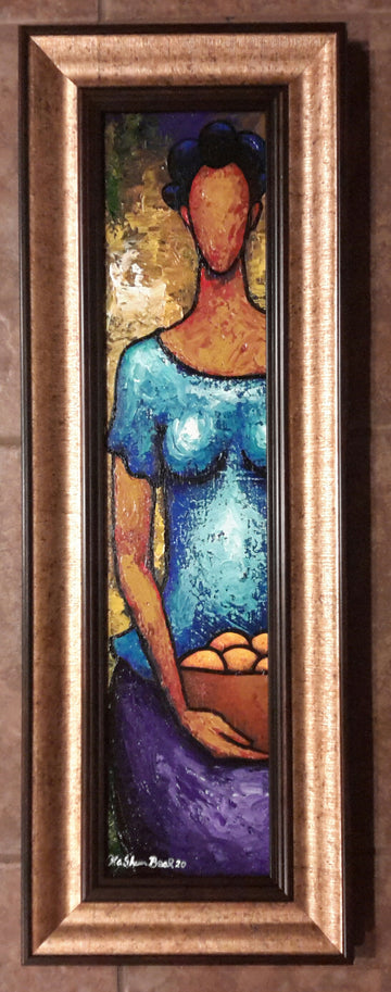 Sister #6 Acrylic Paint On Wood Framed Original