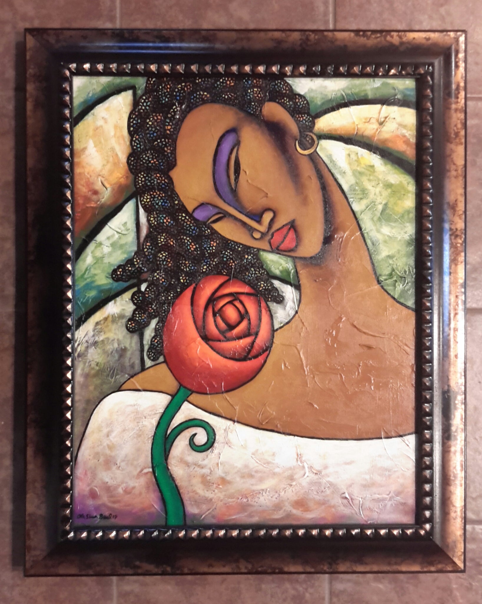 So Beautiful #12 Original Acrylic Paint On Paper Framed