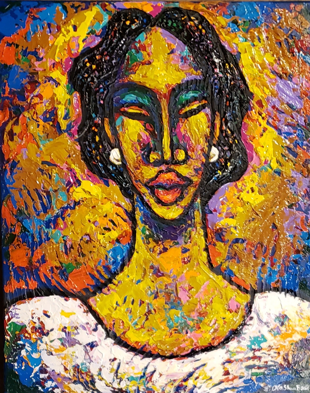 The Beautiful One #6 Acrylic Paint On Canvas Art Original