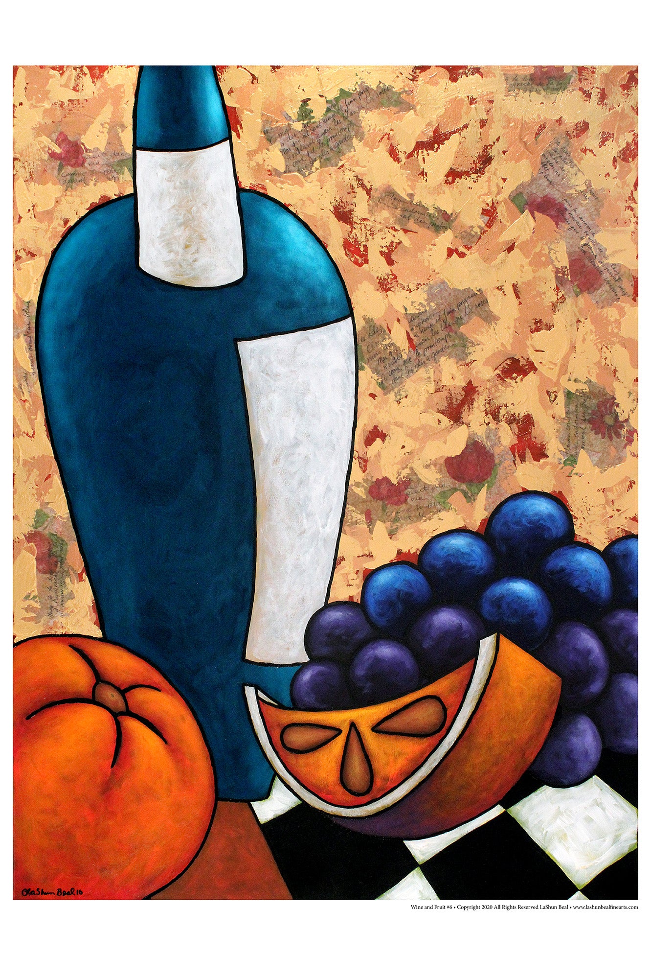 Wine And Fruit #6 | Lithograph Print