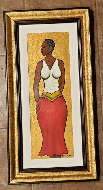With Class #23 Acrylic Paint On Paper Framed Original