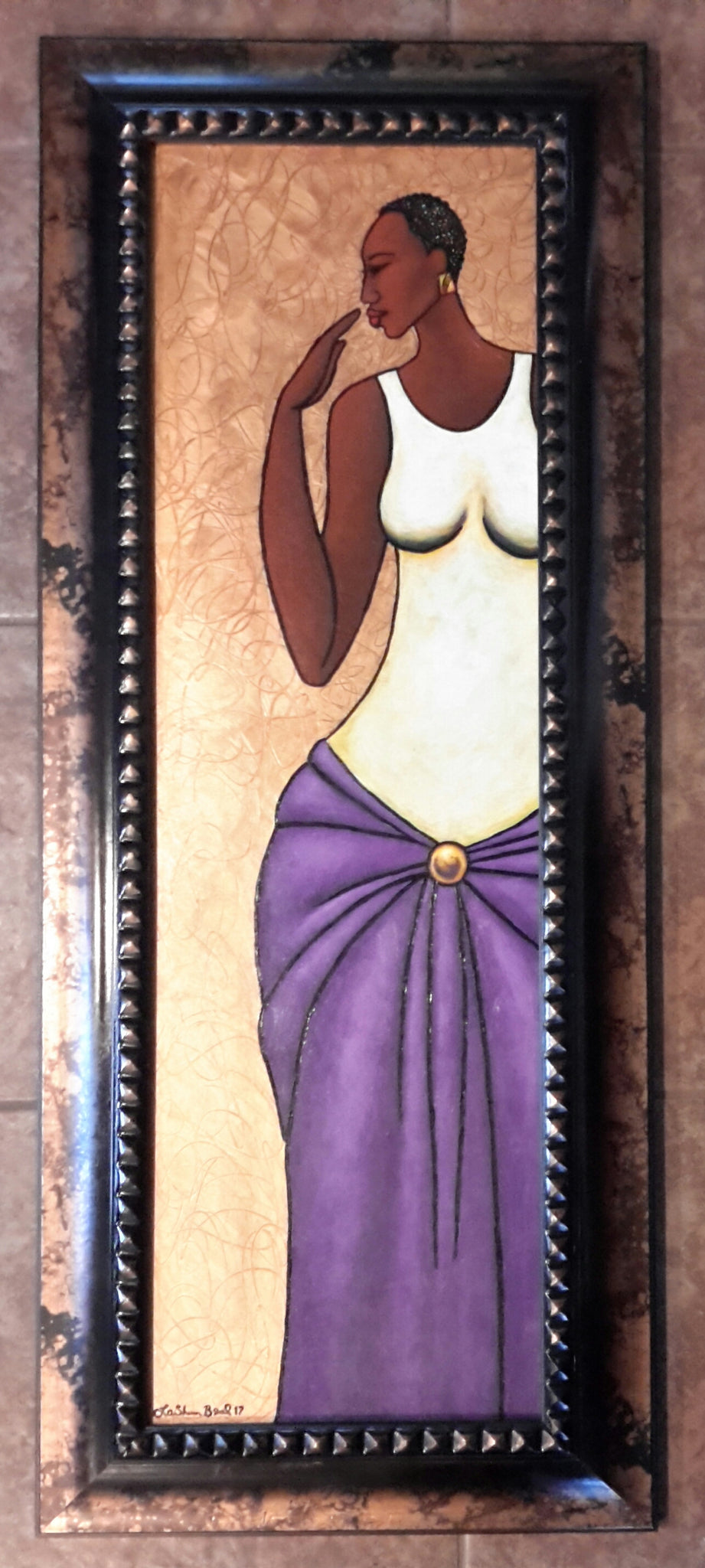 With Class #17 Acrylic Paint On Paper Art Original