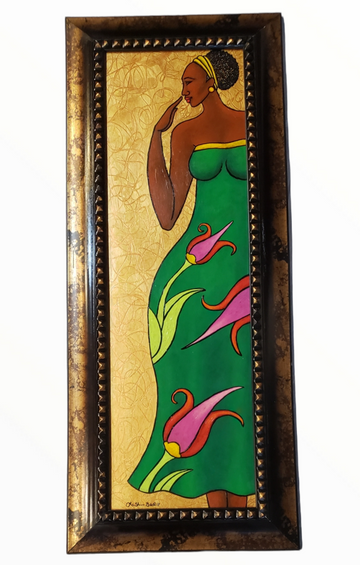 With Class #22 Acrylic Paint On Paper Framed Art Original