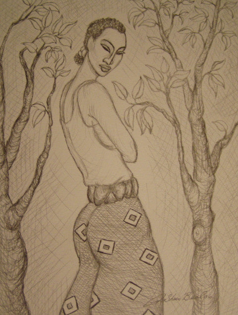 Ty Original Pencil Art On Paper - Lashunbeal.com