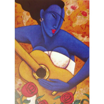 Blue Rhythm Giclee on Canvas