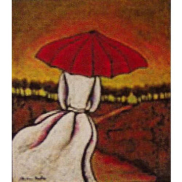 Walking In The Rain Giclee on Canvas