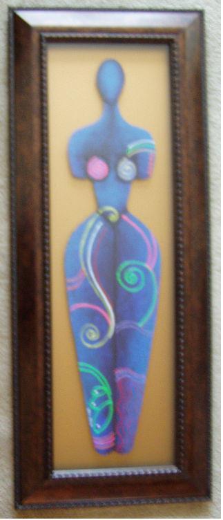Body Beautiful #12 Acrylic Paint On Carved Board Art Original - LaShunBeal.com