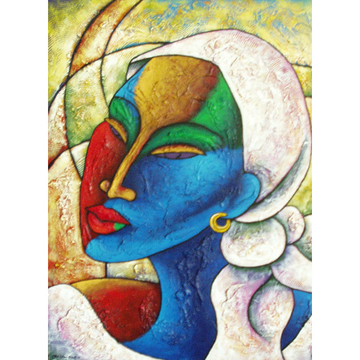 Colored Girl Giclee on Canvas