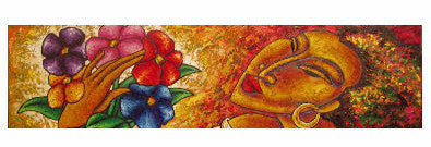 Abella with Flowers Acrylic Paint on Canvas Art Original - LaShunBeal.com