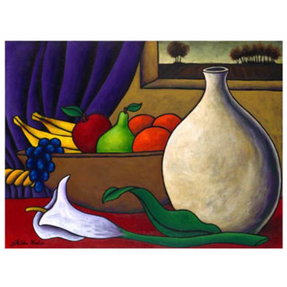 Lily With Fruit Giclee on Canvas