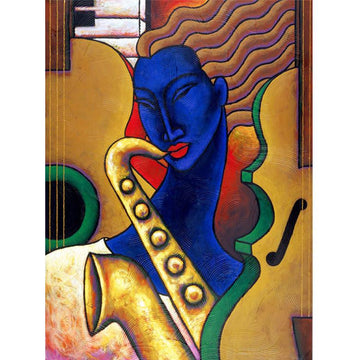 Indigo Music Giclee on Canvas